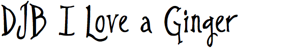 DJB I Love a Ginger