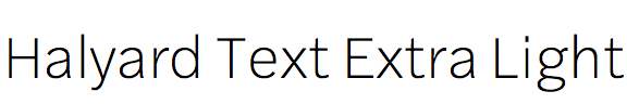 Halyard Text Extra Light