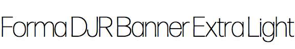 Forma DJR Banner Extra Light