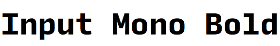 Input Mono Bold