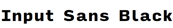 Input Sans Black