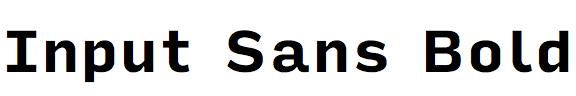 Input Sans Bold