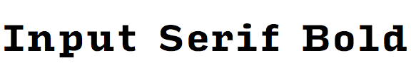 Input Serif Bold