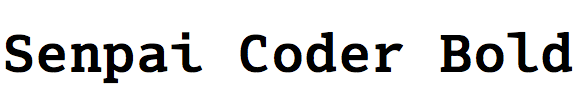 Senpai Coder Bold