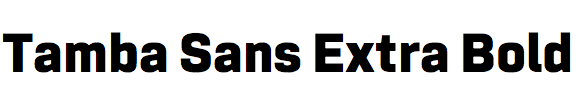 Tamba Sans Extra Bold
