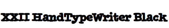 XXII HandTypeWriter Black
