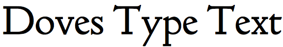 Doves Type Text