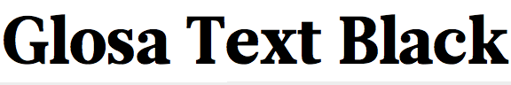 Glosa Text Black