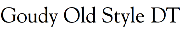 Goudy Old Style DT