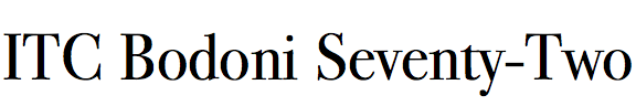 ITC Bodoni Seventy-Two (EF)