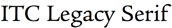 ITC Legacy Serif (EF)