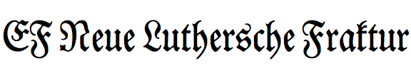 EF Neue Luthersche Fraktur