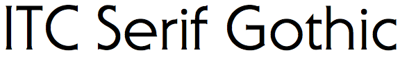 ITC Serif Gothic (EF)