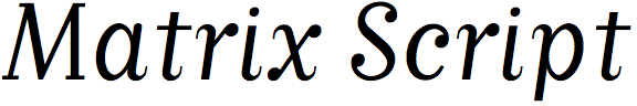 Matrix Script