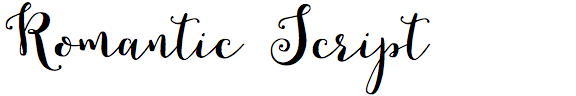 Romantic Script