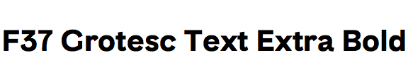 F37 Grotesc Text Extra Bold