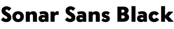 Sonar Sans Black