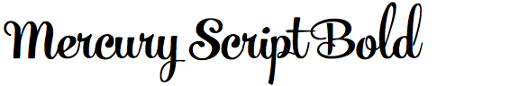 Mercury Script Bold