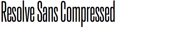 Resolve Sans Compressed