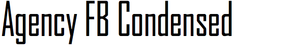 Agency FB Condensed
