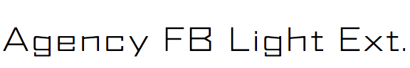 Agency FB Light Extended
