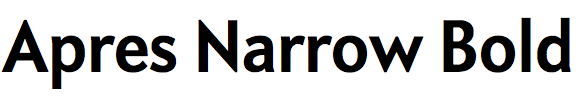 Apres Narrow Bold