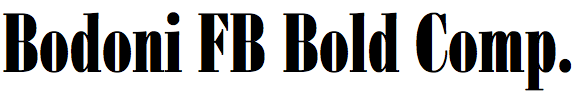 Bodoni FB Bold Compressed