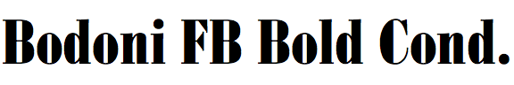 Bodoni FB Bold Condensed