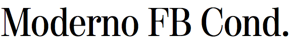 Moderno FB Condensed