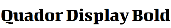 Quador Display Bold