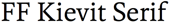 FF Kievit Serif