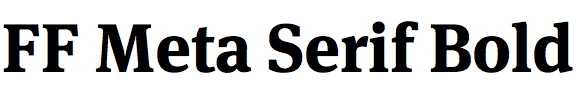 FF Meta Serif Bold