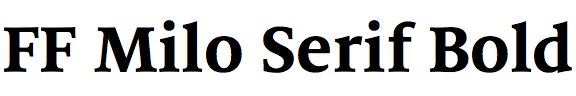 FF Milo Serif Bold
