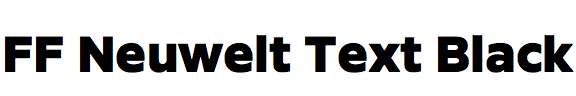 FF Neuwelt Text Black