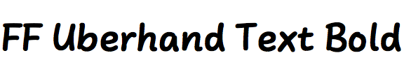 FF Uberhand Text Bold