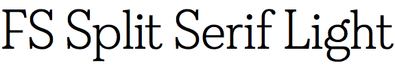 FS Split Serif Light