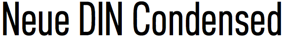 Neue DIN Condensed