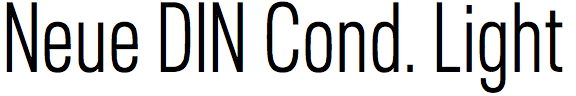 Neue DIN Condensed Light