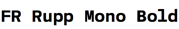 FR Rupp Mono Bold