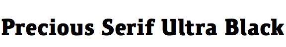 Precious Serif Ultra Black