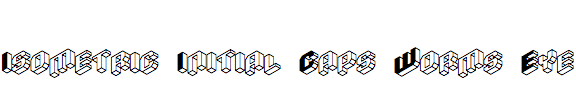 Isometric Initial Caps Worms Eye