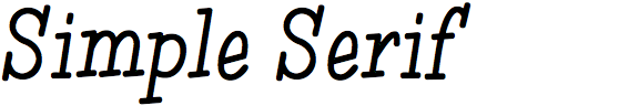 Simple Serif