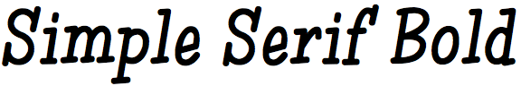 Simple Serif Bold