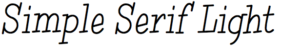 Simple Serif Light