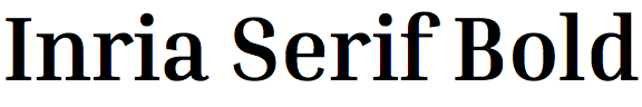 Inria Serif Bold