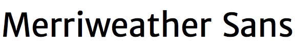 Merriweather Sans