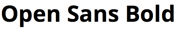 Open Sans Bold