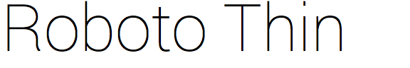 Roboto Thin (Original Version)