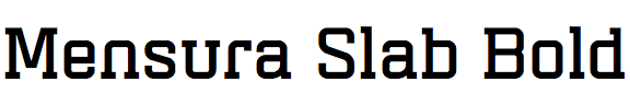 Mensura Slab Bold