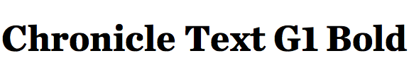 Chronicle Text G1 Bold